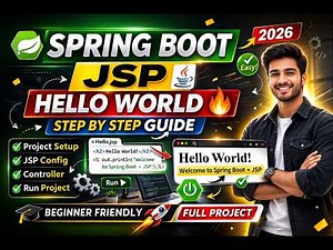 Spring Boot JSP Hello World Tutorial 🔥 | JSP View in Spring Boot in 2 steps | Spring Boot Tutorial