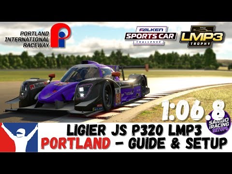 iRacing LMP3 Portland Guide - 1:06.8 - Ligier JS P320 Portland Track Guide