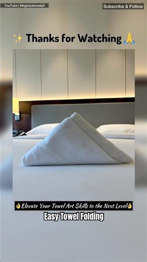 How to Fold a Towel Like a Hotel | Easy Towel Folding #Shorts
