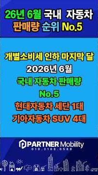 June 2026 Domestic New Car Sales Rankings #NewCarSalesRankings #GangnamCorporateRental