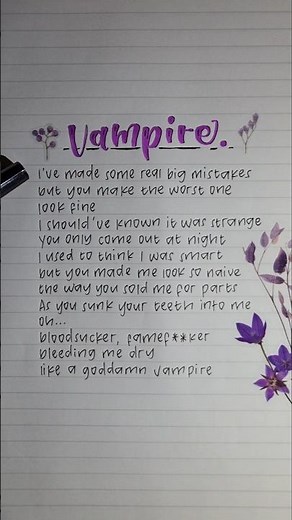 vampire lyrics | olivia rodrigo #vampire #oliviarodrigo #lyrics