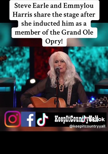 Steve Earle Inducted by Emmylou Harris at Grand Ole Opry