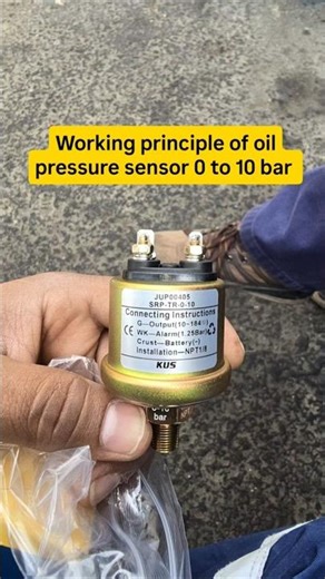 Explain how 0 to 10 bar resistive oil pressure sensor work. #automobile