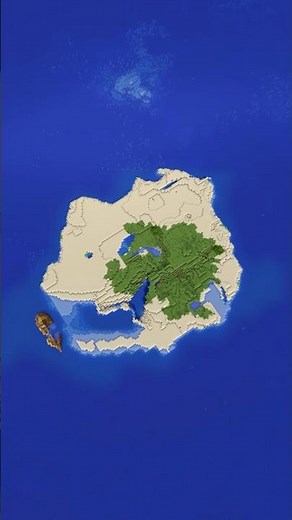 Minecraft Split Shipwreck Island Seed!