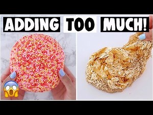 ADDING TOO MUCH INGREDIENTS TO SLIME! Adding Too Much Of Everything Into SLIME!