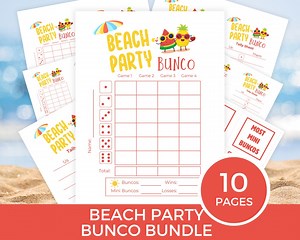 Beach Party Bunco Score Sheets, Summer Bunco Score Cards, Summer Bunco Game, Bunco Babe Cards, Summer Bunco Party, Beach Party Bunco Night - Etsy