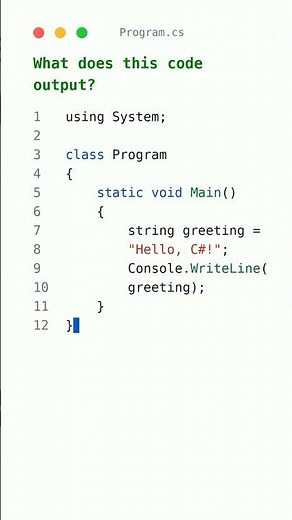 C# Tutorial: Variables and Output 🤔 🚀 #coding #viral #c#