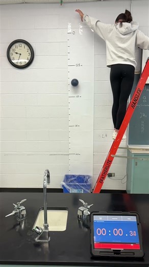 Free Fall Physics - Bowling Ball Drop - SLOW MOTION