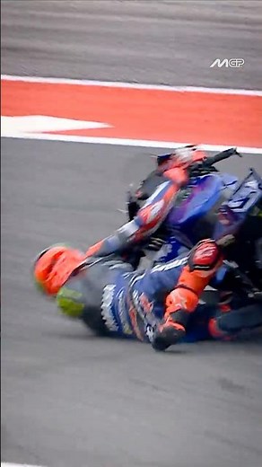 Quartararo suffered a rare T17 crash during Q1 😔