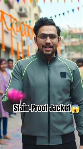 Is Jacket par Holi ka Rang nahi lagta! 😱🧥 | Magic Jacket#viral #shorts #shortjacket