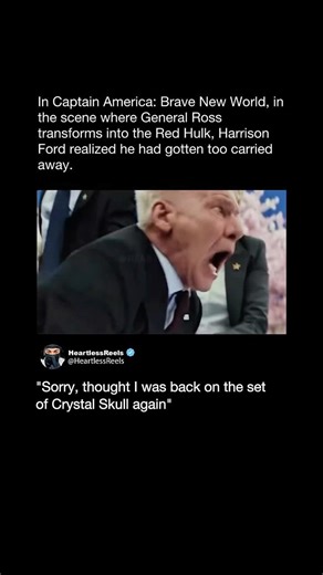 Harrison Ford crashing out behind the scenes Avengers: Brave New World (2025)