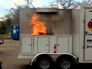 Austin Fire Department's "Never Put Water on a Grease Fire" Demonstration