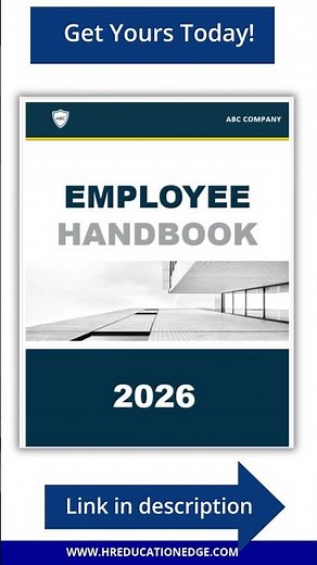 Employment Handbook Template | Editable Employee Handbook for HR (2026)