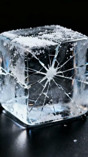 ice vs salt #beforeafter #satisfying #experiment #timelapse