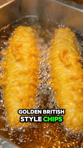 Crispy British Fish & Chips at Home 🐟🔥 #cookingshorts #foodshorts #FishAndChips #BritishFood