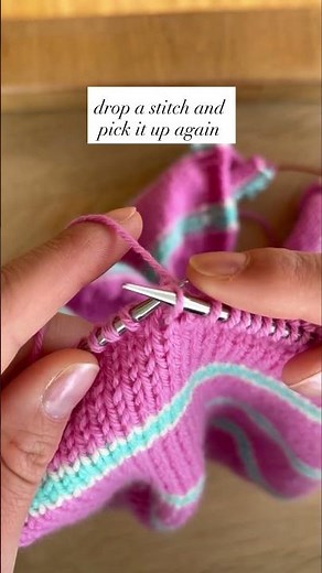 How to pick up a dropped stitch