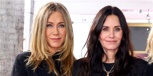 What Friends are for! Jennifer Aniston goes brunette with help from Courteney Cox