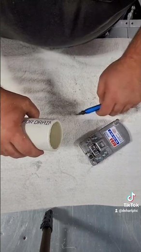 This is how I cut & prep pvc pipe for a solvent weld joint. #plumbing #hvac #furnace