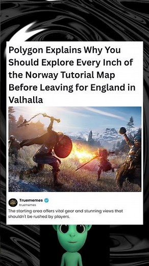 Polygon explains why exploring Valhalla’s Norway tutorial map is worth it. #assassinscreed