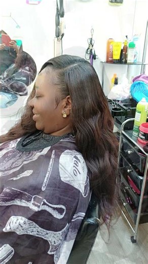 leave out weave with body wave peruvian human hair. #quickweave #instantweave