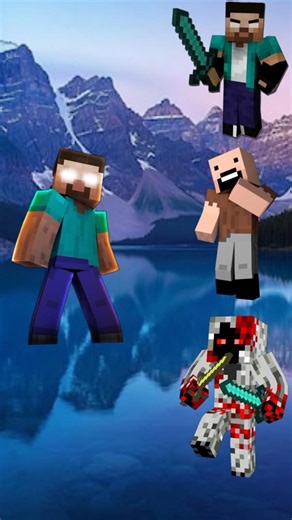 Herobrine VS Herobrine Brother & Notch Entity #shorts