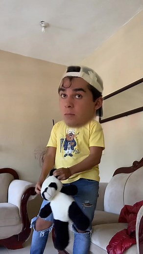 Playful Moments with a Stuffed Panda Toy