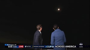 178K views · 3.3K reactions | "It is really, truly breathtaking here in Burlington, Vermont." ABC News anchors David Muir and Linsey Davis were in Burlington, Vermont, as the #EclipseAcrossAmerica made its way across the country. They witnessed the solar eclipse, and the sun's diamond ring after totality ended. | ABC World News Tonight with David Muir | Facebook