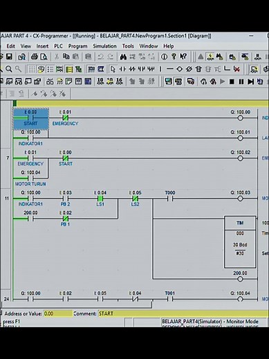 Program PLC Lift Otomatis dengan CX Programmer