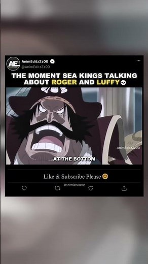 The Moment Sea Kings Talking About Roger And Luffy💀- EDIT | #onepiece #shorts #luffy #goldroger