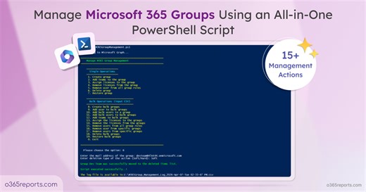 Manage Microsoft 365 Groups Using a PowerShell Script