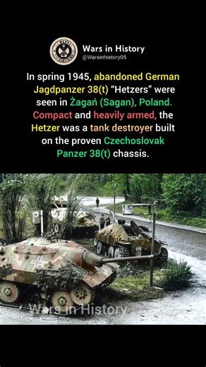 Abandoned Hetzers in Poland, 1945 #ww2