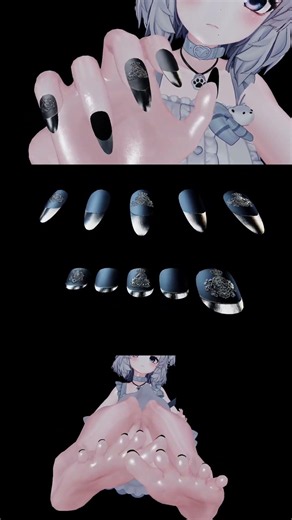 AO Nails is finally here custom nail system for #vrchat avatars #vr #vtuber #nailart
