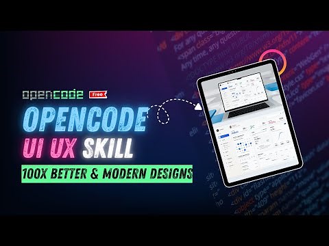 OpenCode UI/UX Skill: Build 100X Better & Modern Designs (100% Free)