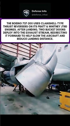 Boeing 737-200 Thrust Reversers | Classic JT8D Clamshell System in Action ✈️