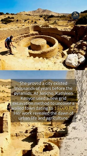 Archaeologist Kathleen Kenyon proved a walled city existed thousands of years before the pyramids. #archaeology #historyfacts #ancienthistory | Archeostory
