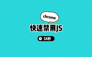 chrome快速禁用Javascript