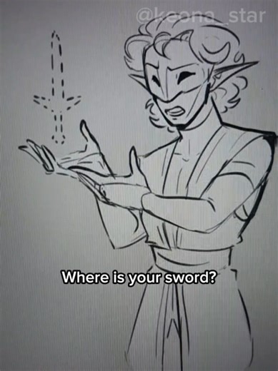 I myself barely know where it is half the time😂 To be fair, there has been a small change. It's not HIS sword anymore. . . . #elf #sword #whereisyoursword #fae #funny