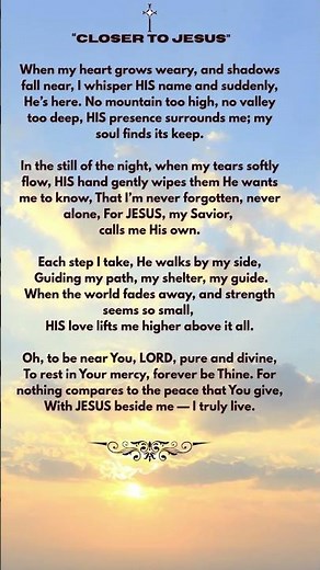 Closer to JESUS | A Heartfelt Poem of Faith and Love #jesus #god #faith #love #life