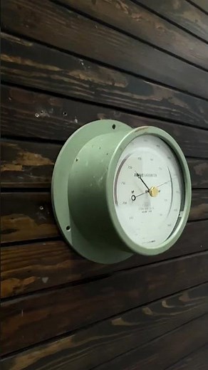 Maritime Antique Reclaimed Original Utsuki keiki, Aneroid Weather Old Ship Barometer Japan