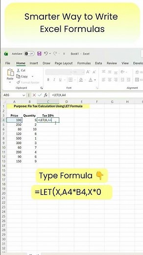Smarter Way to Write Excel Formulas | LET Function