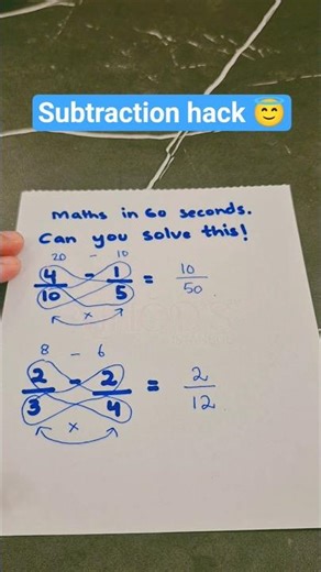 Stop getting fractions wrong ! Subtract fractions in 3 simple steps ! #subtraction #math #maths