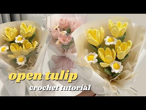 Tulip crochet tutorial - Beginner friendly & in-depth tutorial - Crochet flowers