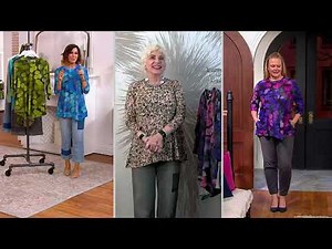 LOGO by Lori Goldstein Clipped Jacquard Top w/ Asymmetric Hem on QVC