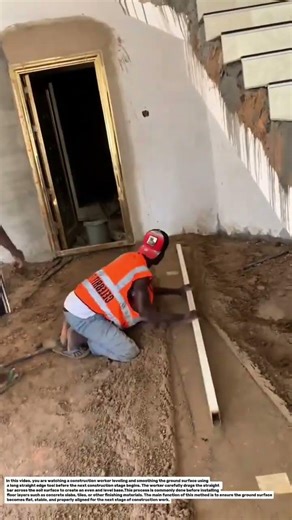 Manual Ground Leveling Using Straight Edge Tool | Construction Work Education.