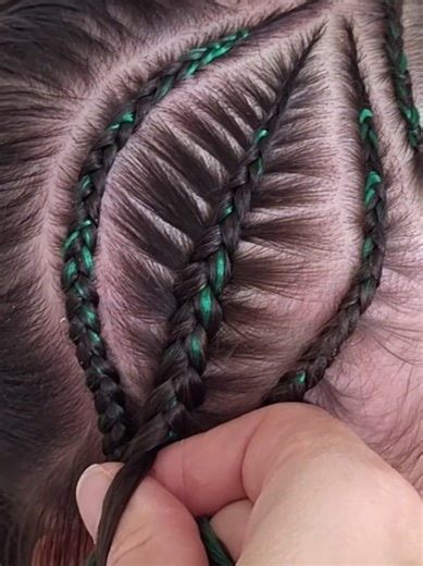 How to Do Feed-In Braids with Extensions Tutorial #feedinbraids #hairextensions #kanekalon #cornrows #howtobraid