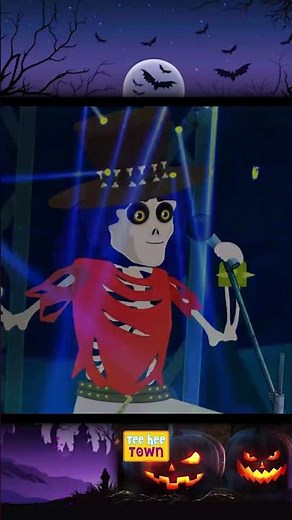 Five Skeletons Laughing Out LOUD #shorts #halloween #kidssongs