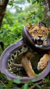 snake eating lion 2