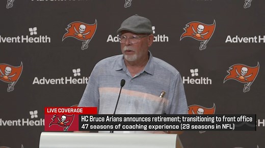 “I don’t [care] about the Hall of Fame. Succession is way more important to me.” Bruce Arians talks to media for the first time since announcing his retirement from coaching. | NFL Network