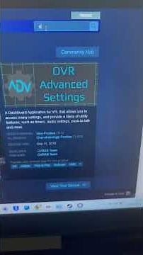 Ovr advanced settings won’t lunch or work