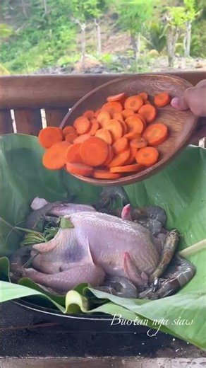 DIY Cooking whole chicken using steam process 😋😱✨ #provincelife #cuisine #deliciousfood #cooking